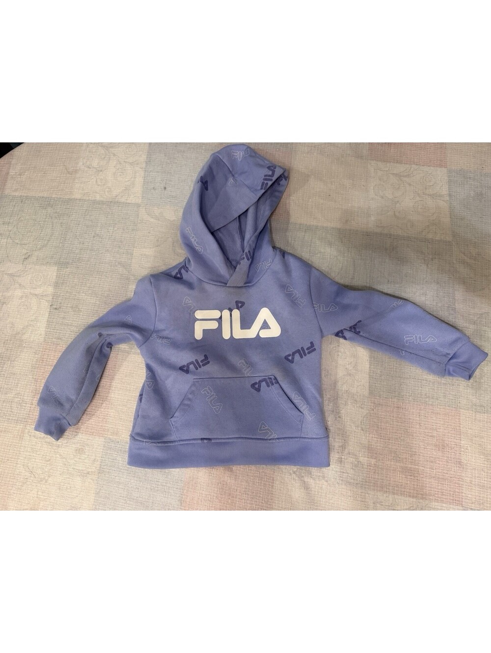 FILA Kids 4T Blue Logo Print Pullover Hoodie -000k1